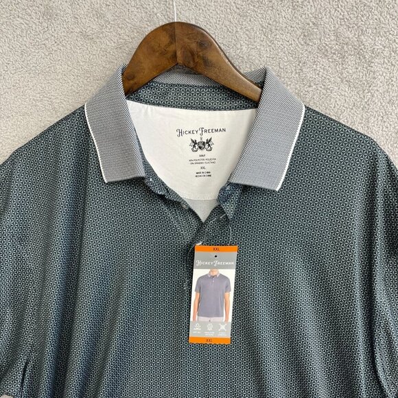 NEW Hickey Freeman Men's XXL Golf Polo Shirt Moisture Wicking UPF 50+ 4-Gray - Picture 6 of 7